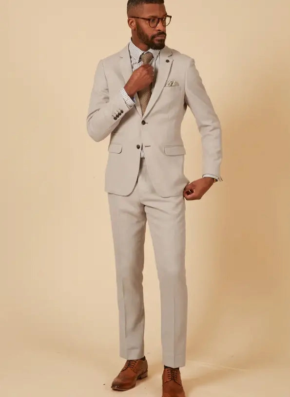 2-Piece Suit - Stone Men's Suit - Marc Darcy 2pc HM5 Stone Suit