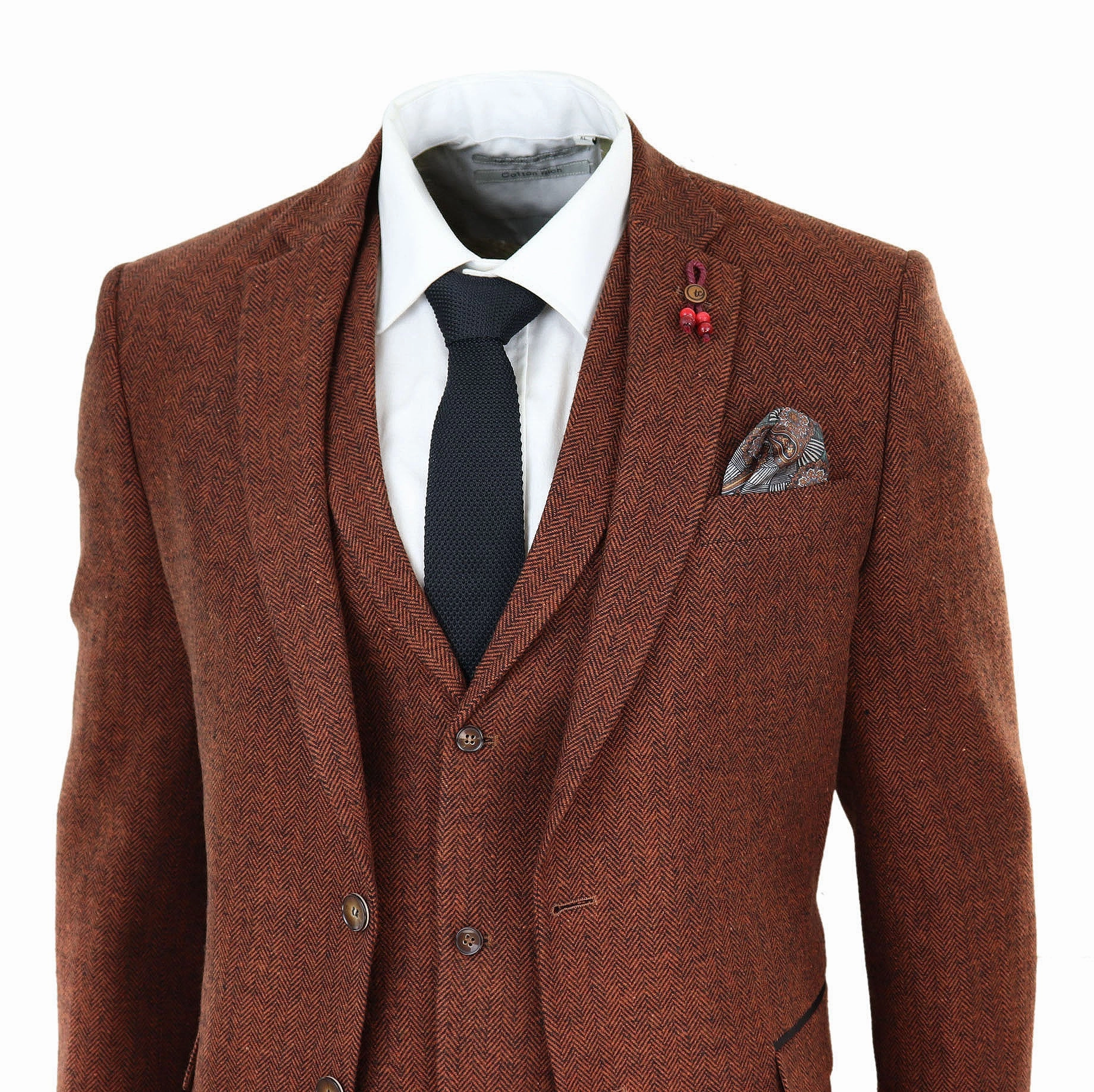 3 Piece Herringbone Suit 281