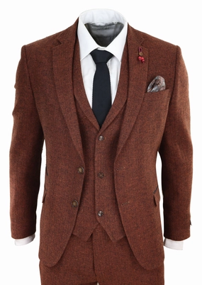 3 Piece Herringbone Suit 281