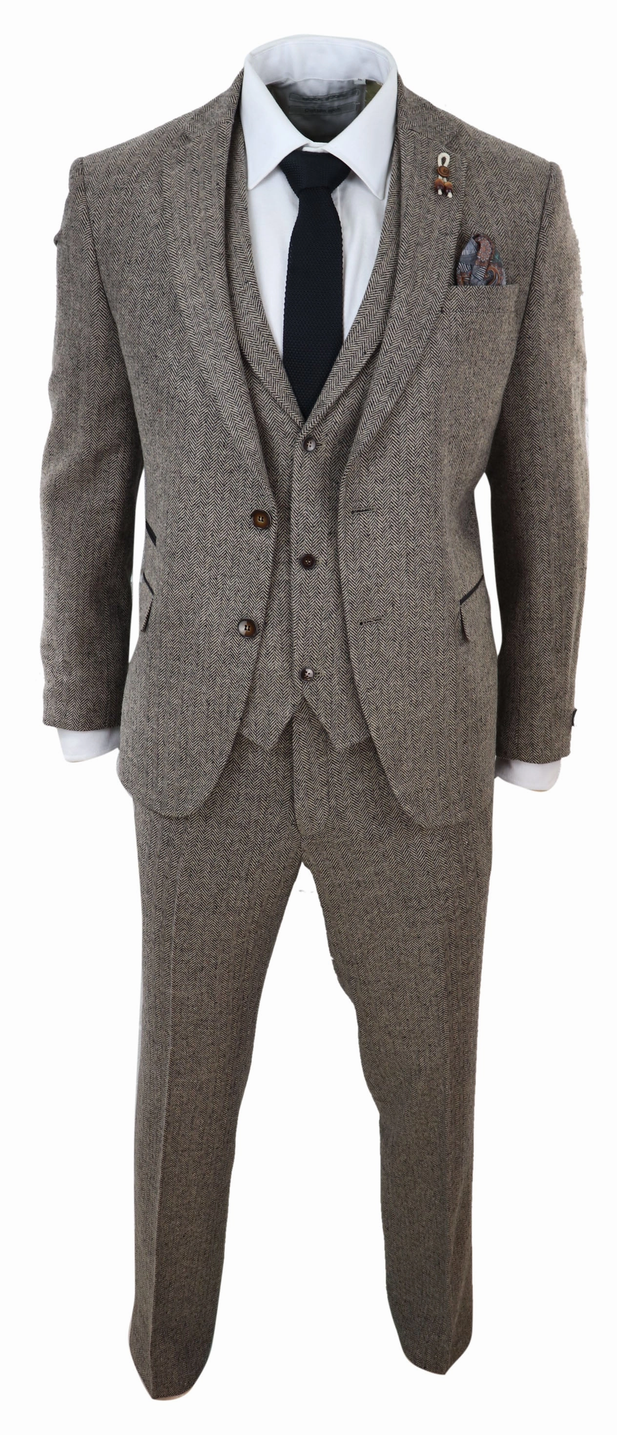 3 Piece Herringbone Suit 281