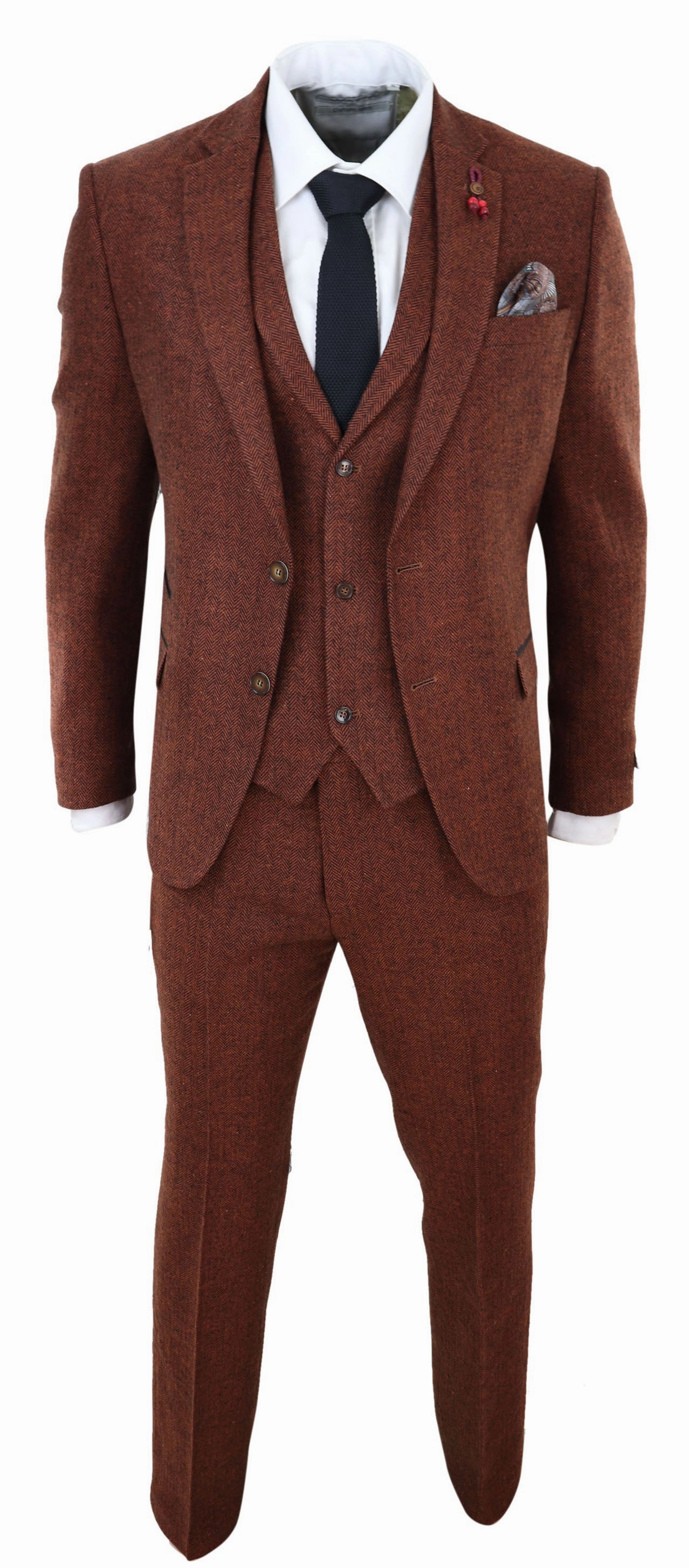 3 Piece Herringbone Suit 281