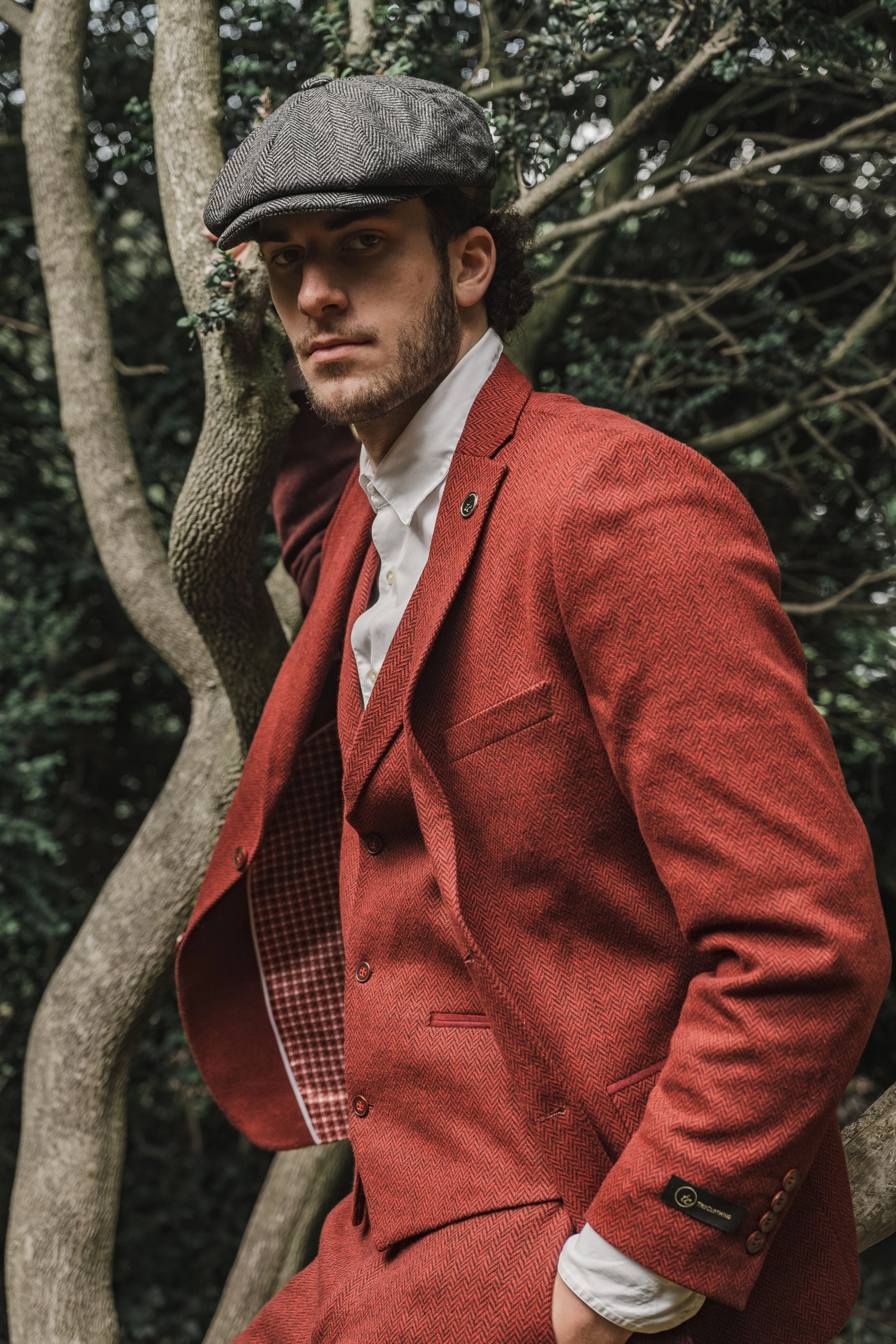 3 Piece Herringbone Suit 281
