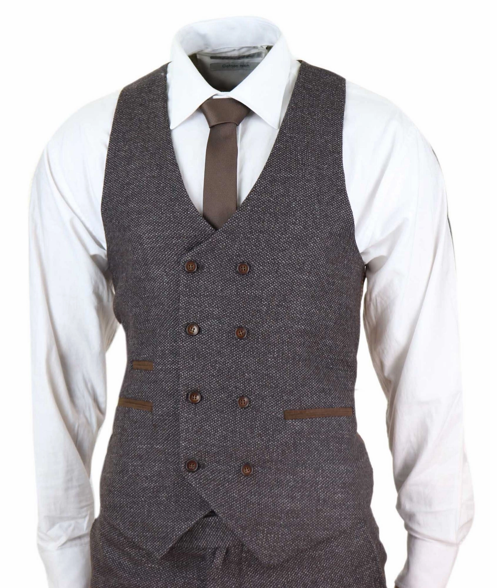 3 Piece Suit Double Breasted Tweed