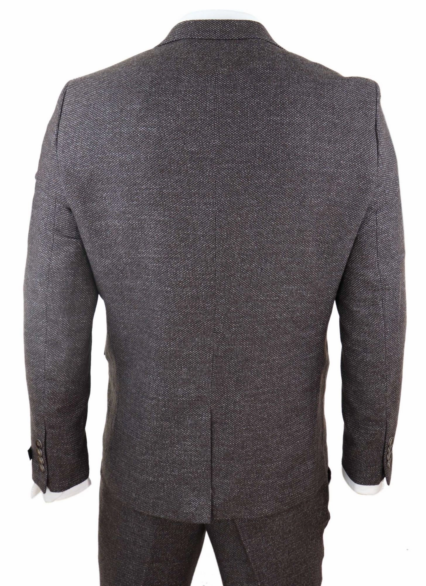 3 Piece Suit Double Breasted Tweed