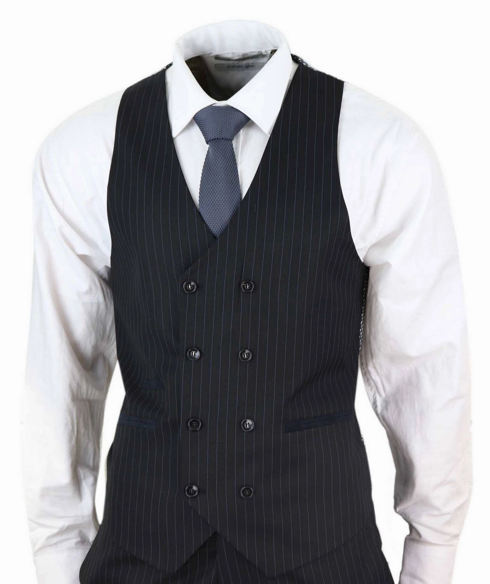 3 Piece Suit Gatsby 1920s Gangster Pinstripe
