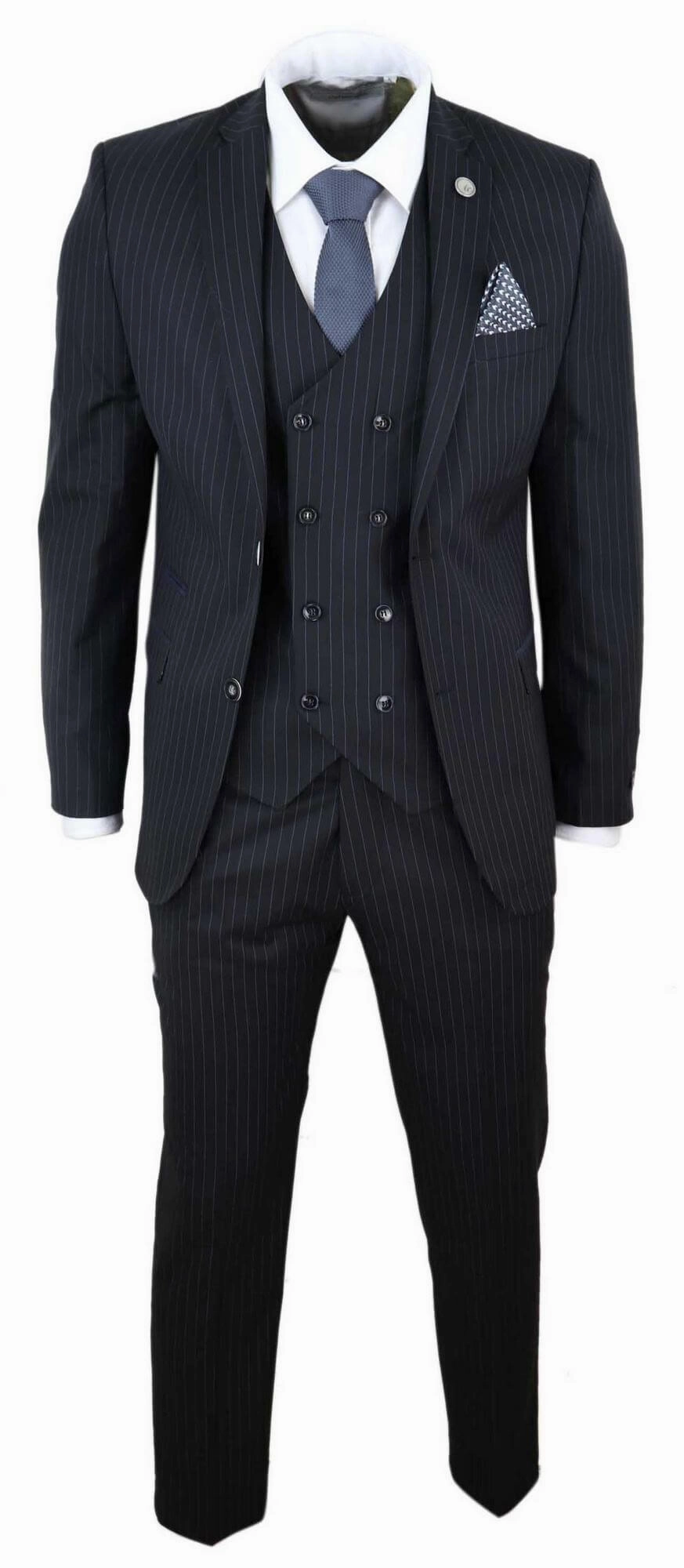 3 Piece Suit Gatsby 1920s Gangster Pinstripe