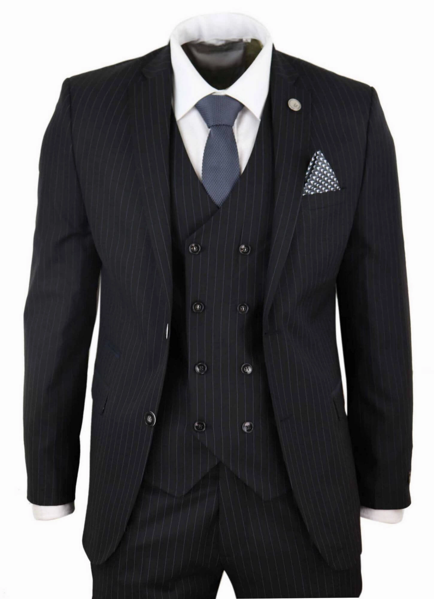 3 Piece Suit Gatsby 1920s Gangster Pinstripe