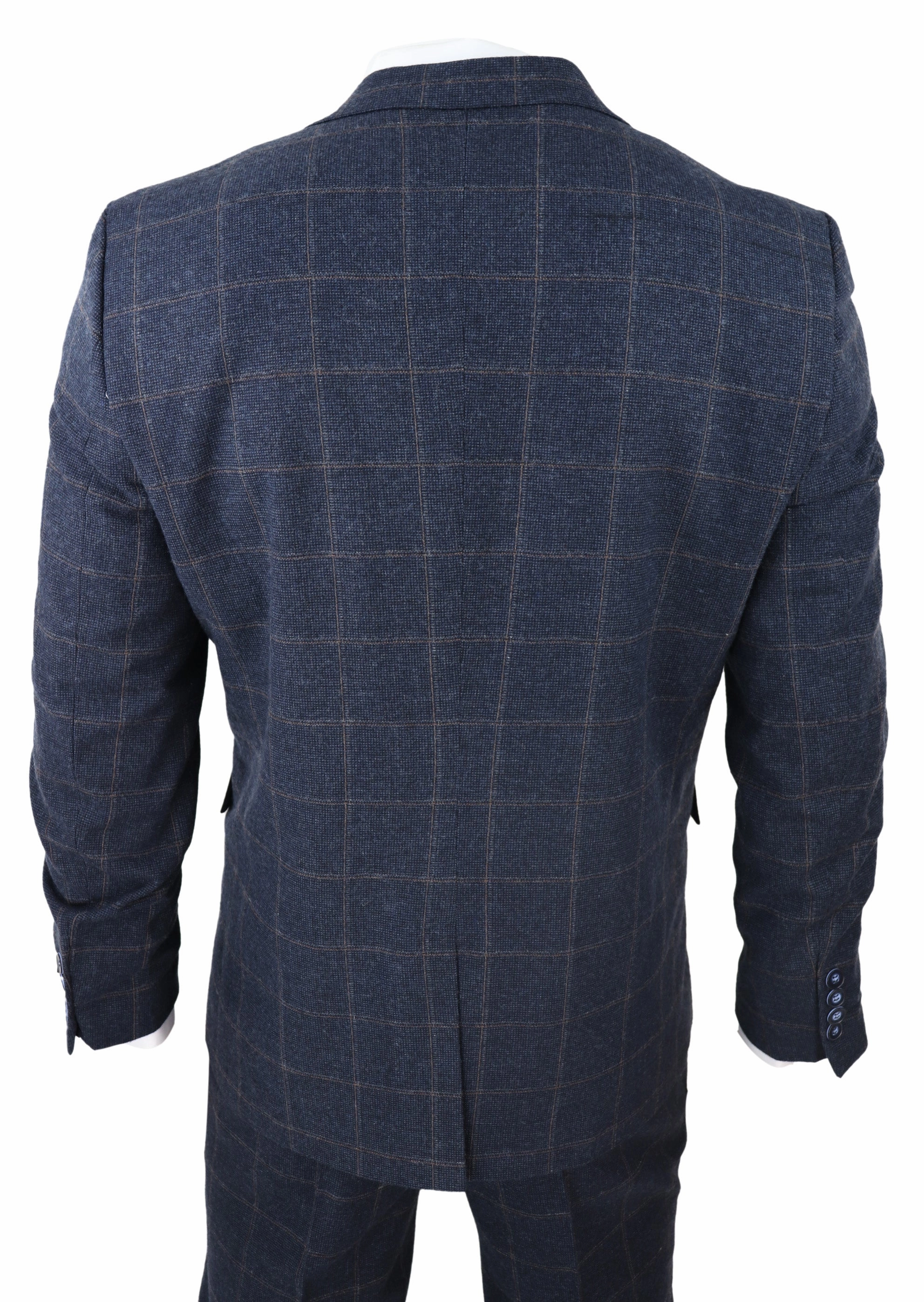 3 Piece Suit Wool Tweed Herringbone