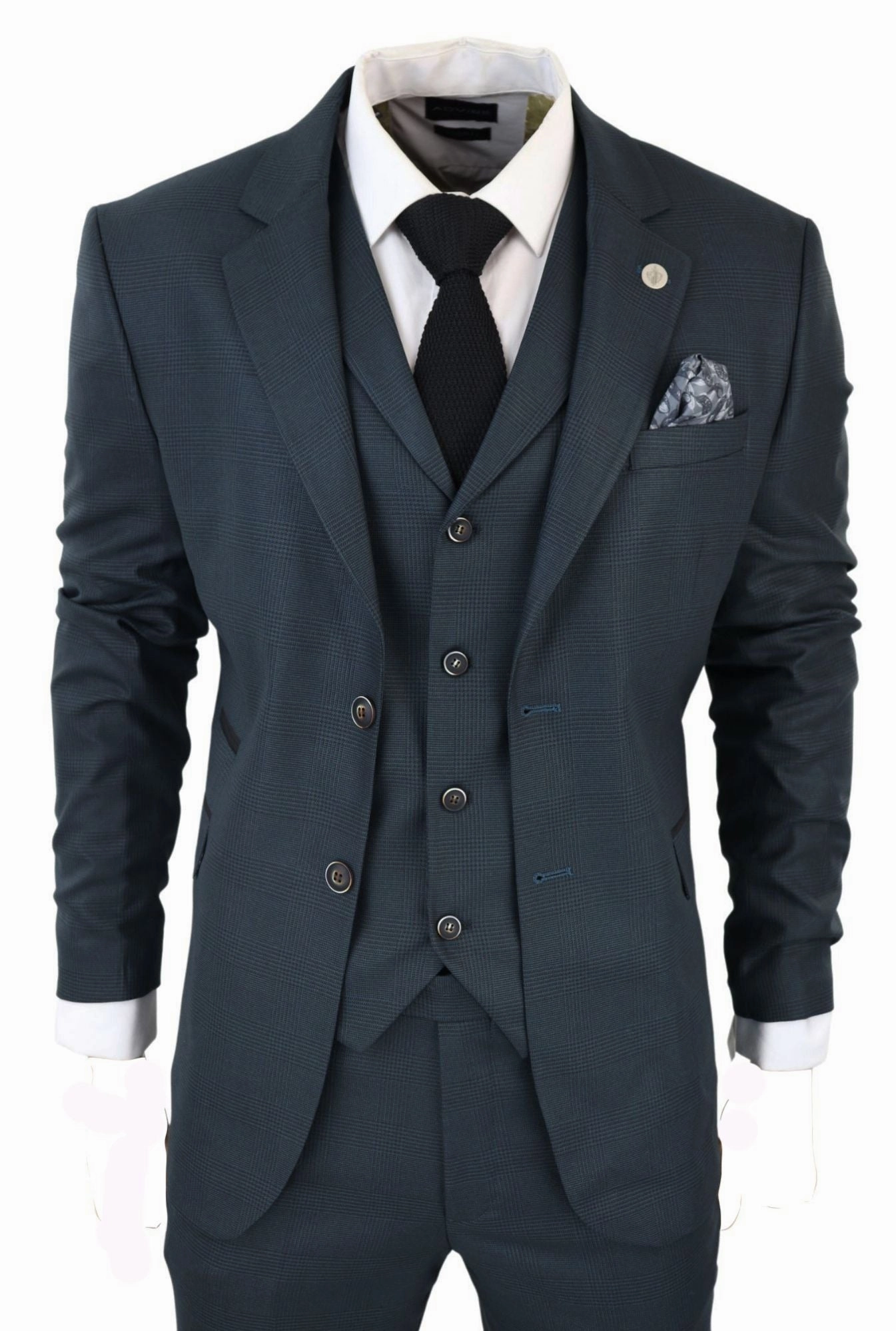 AK-07 Herringbone Tweed 3 Piece Suit