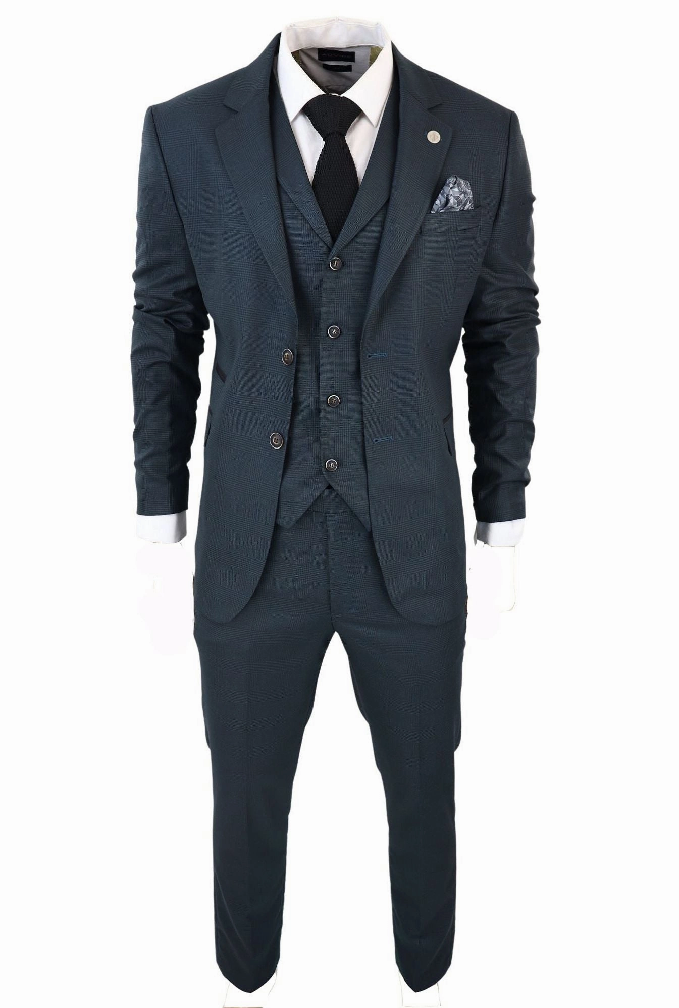 AK-07 Herringbone Tweed 3 Piece Suit