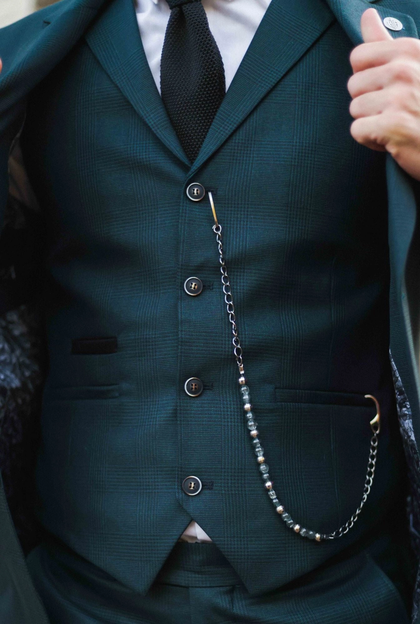 AK-07 Herringbone Tweed 3 Piece Suit