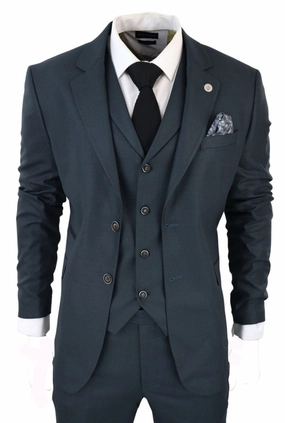 AK-07 Herringbone Tweed 3 Piece Suit