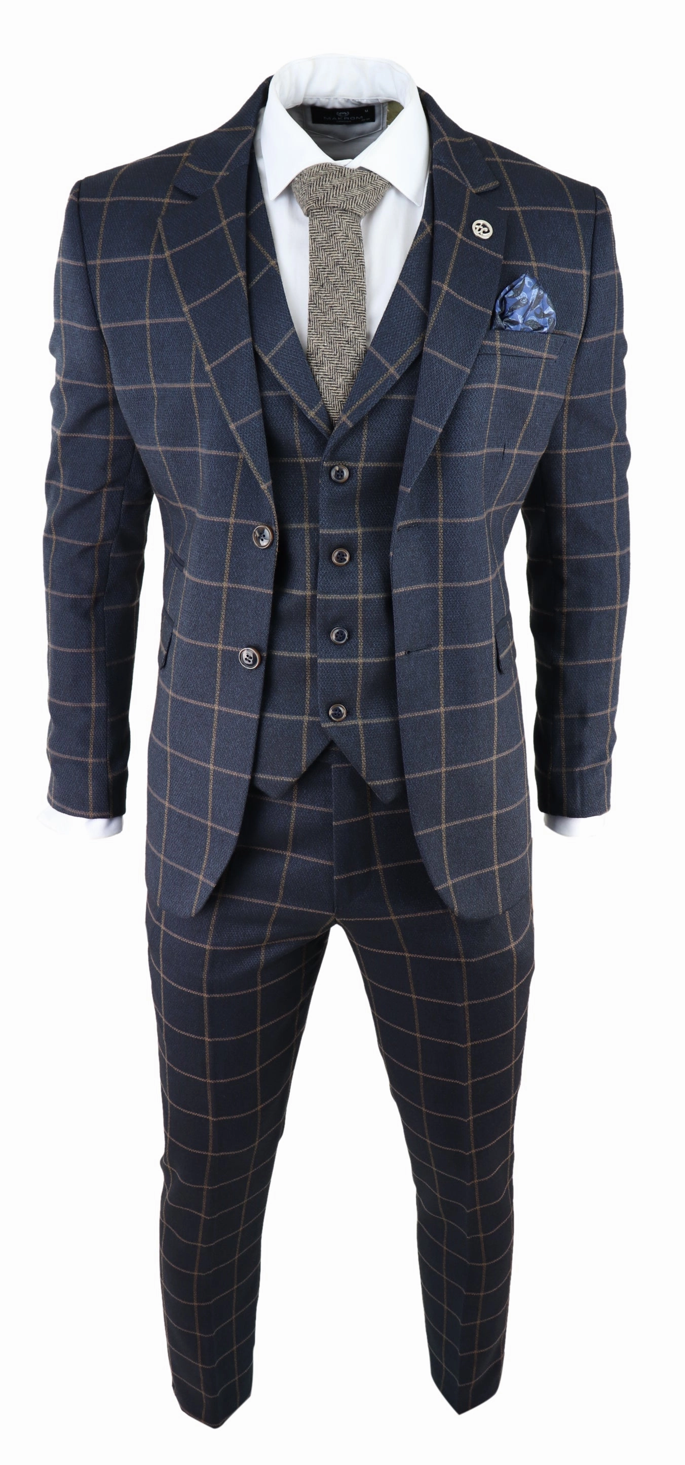 AK-15 Herringbone Tweed 3 Piece Suit