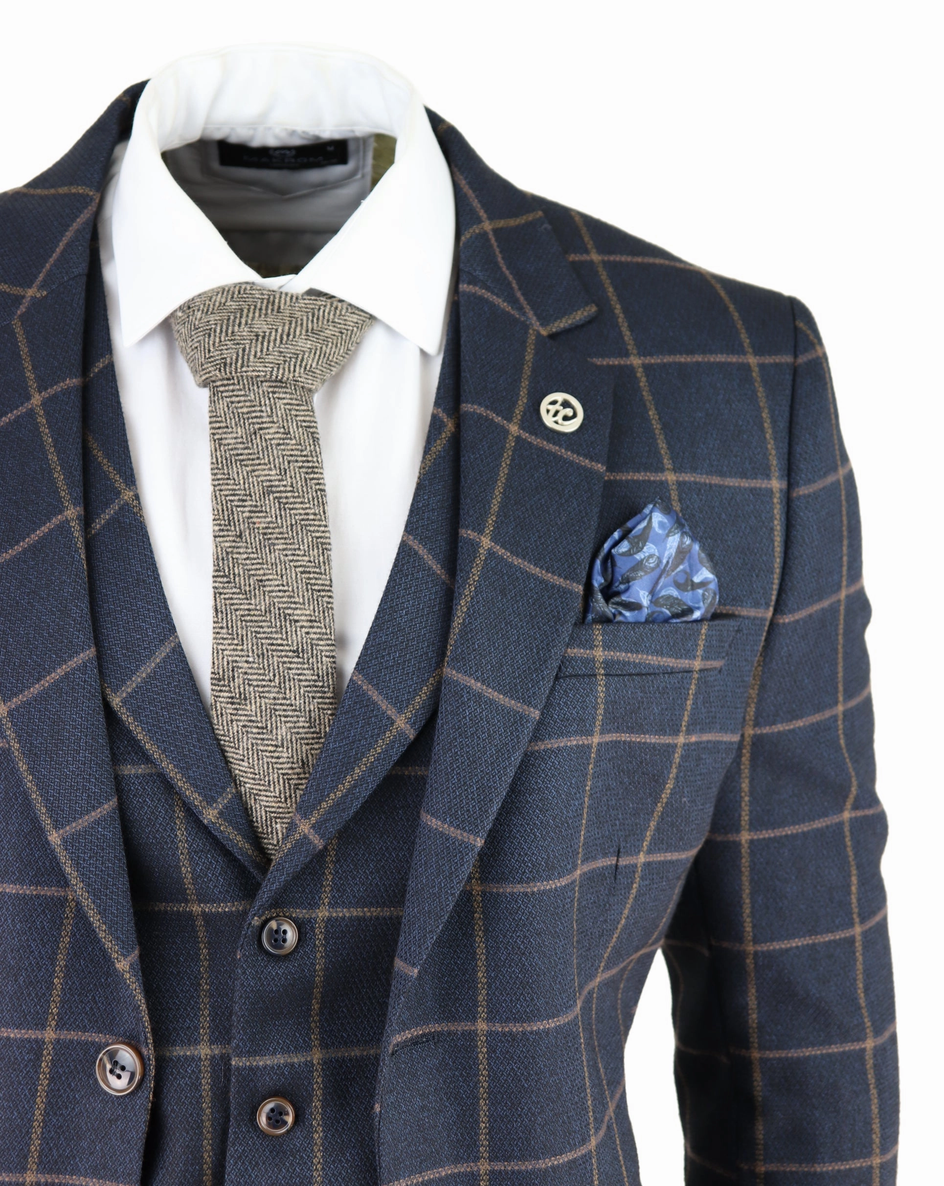 AK-15 Herringbone Tweed 3 Piece Suit