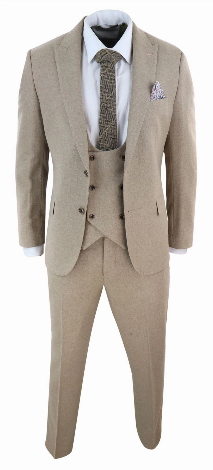 AK-23 Herringbone Tweed 3 Piece Suit