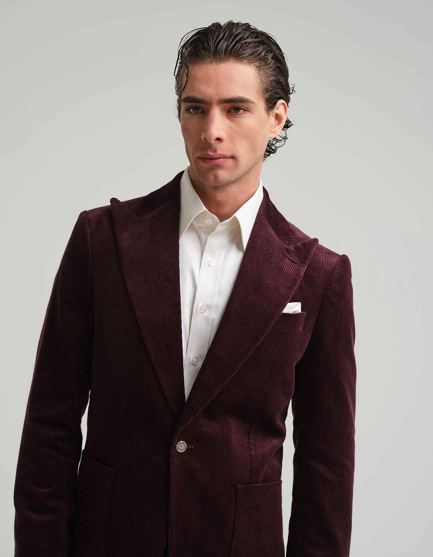 Aubergine Corduroy Suit