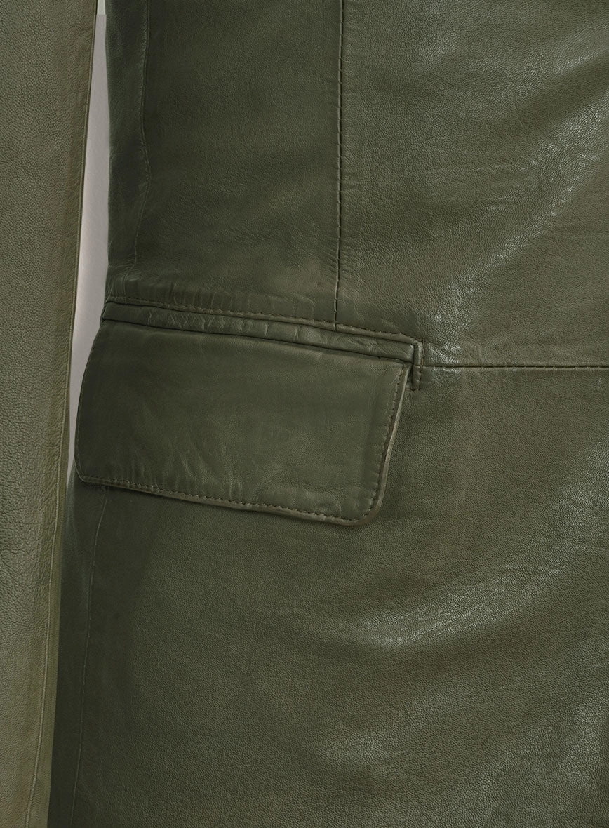 Basicallo Green Leather Suit