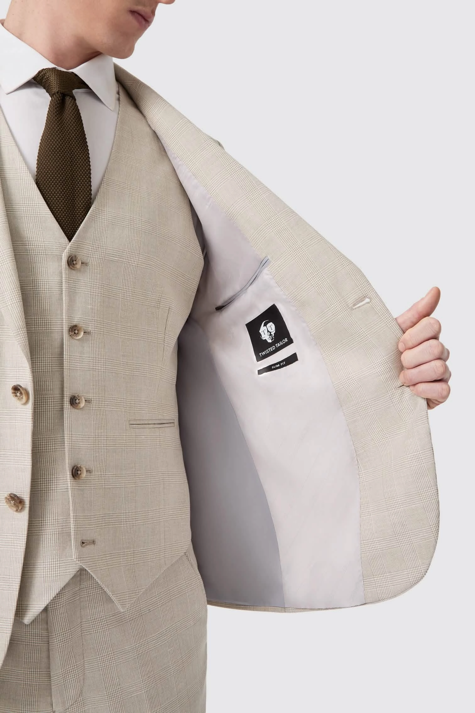 Beckford Slim Fit Grey Check Suit