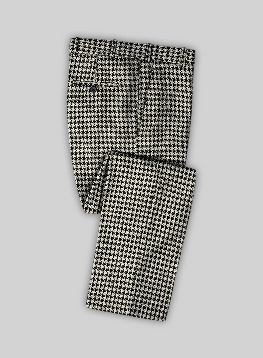 Big Houndstooth BW Tweed Double Breasted Suit