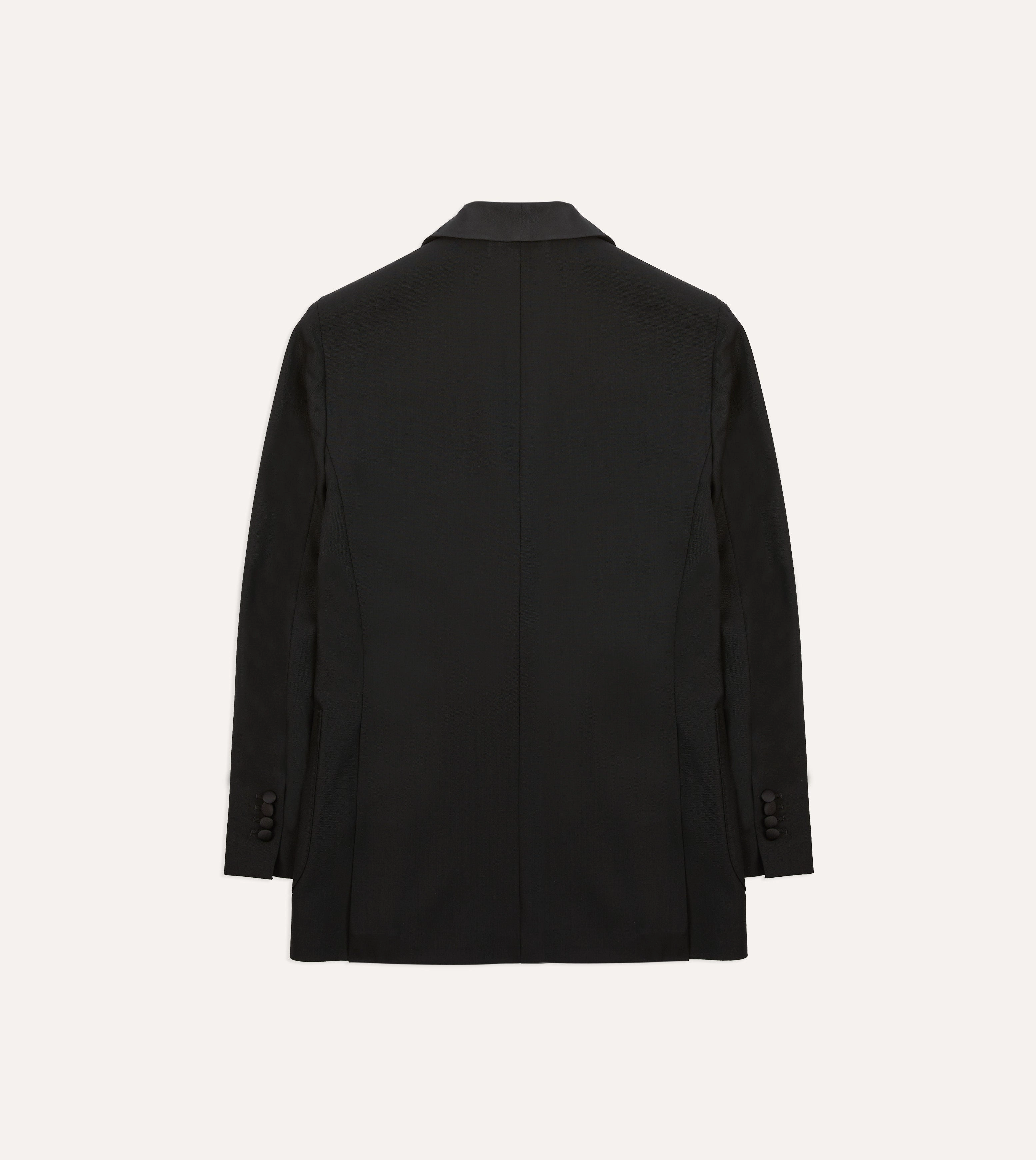 Black Wool Shawl Collar Tuxedo Blazer