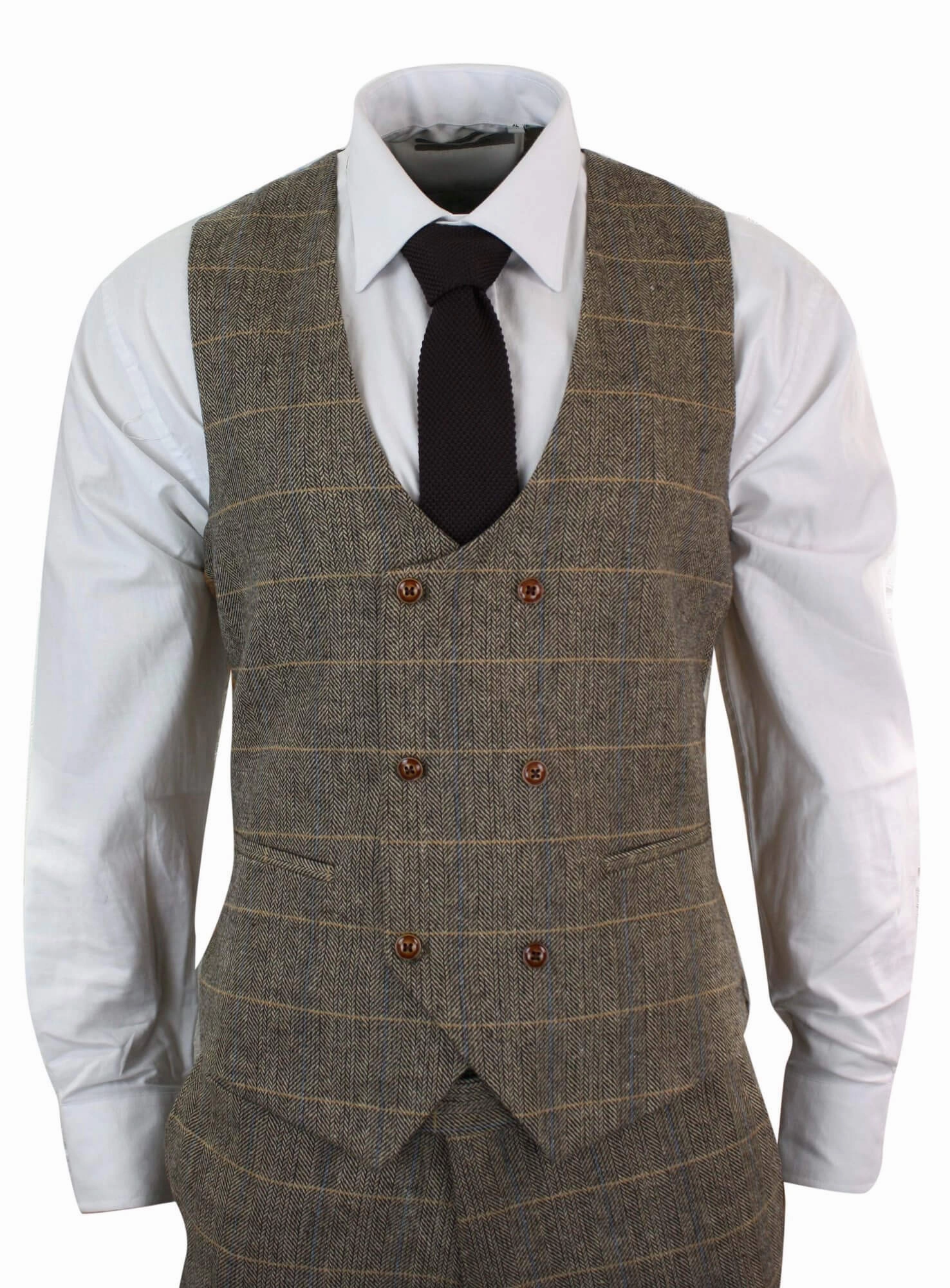 Blake 3 Piece Tweed Double Breasted Suit
