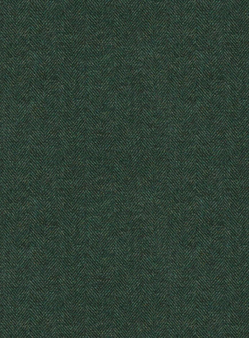 Bottle Green Herringbone Tweed Suit