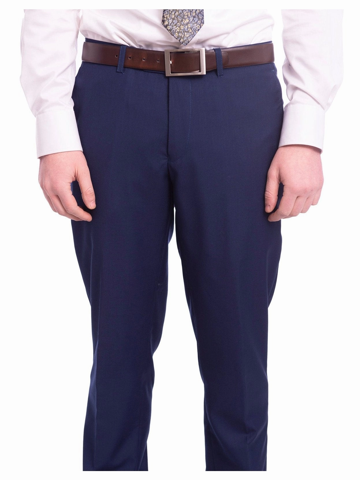 Braveman Slim Fit Solid Blue Two Button Suit