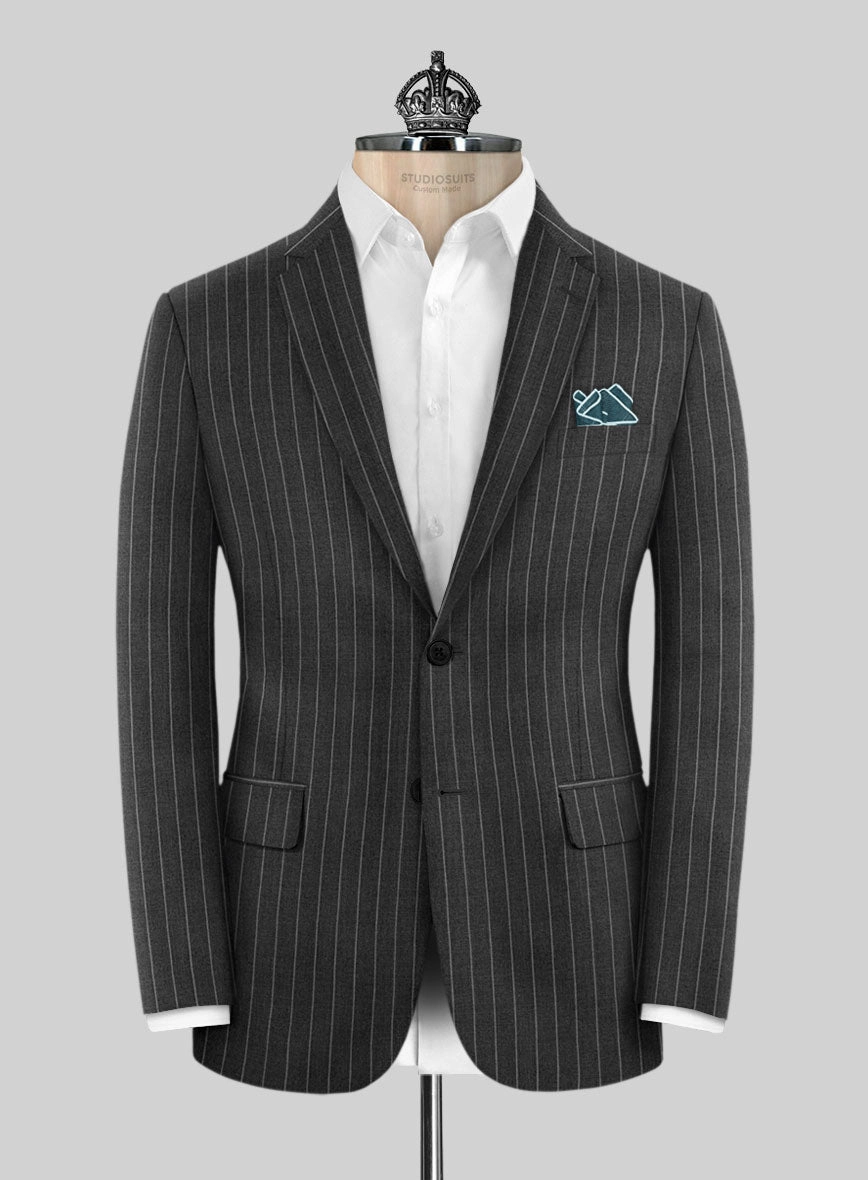 Bristol Gray Rope Stripe Suit