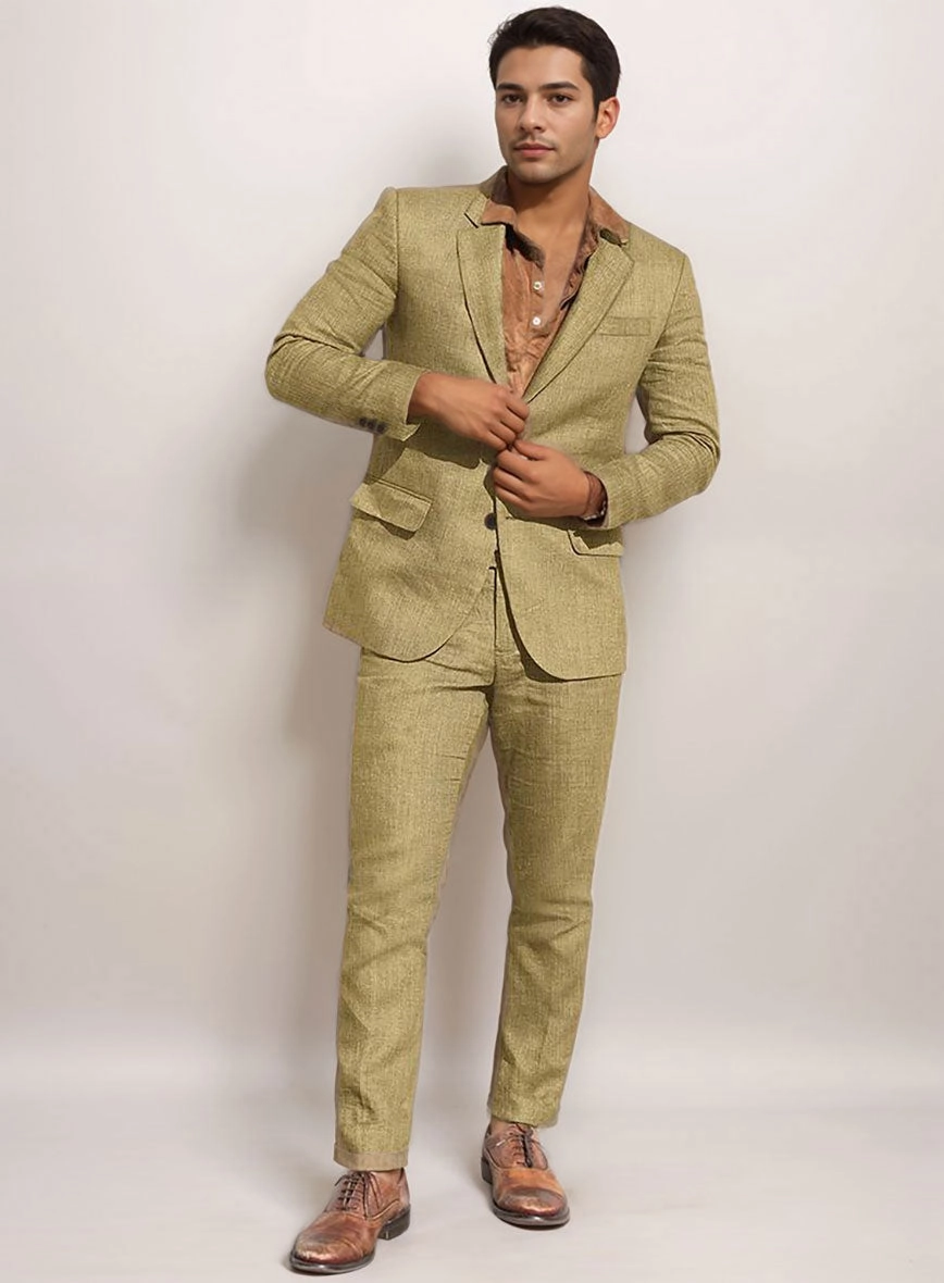 British Khaki Linen Suit
