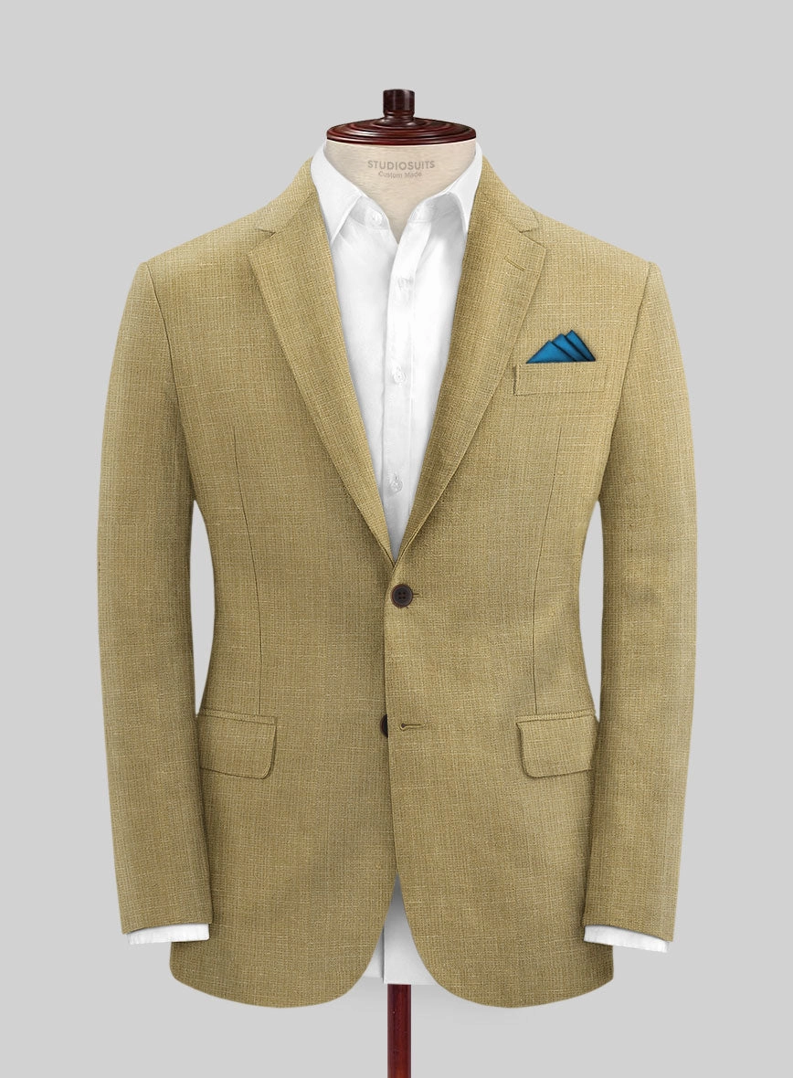 British Khaki Linen Suit