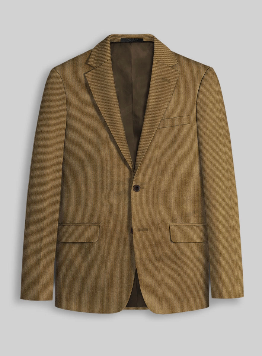 Brown Stretch Pin Corduroy Suit