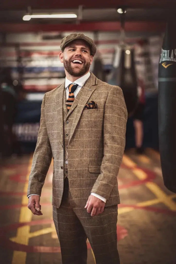 Brown Suit, 3-Piece Suit, Blazer, Waistcoat, and Trousers