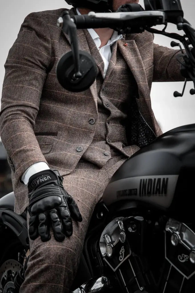 Brown Suit, 3-Piece Suit, Blazer, Waistcoat, and Trousers