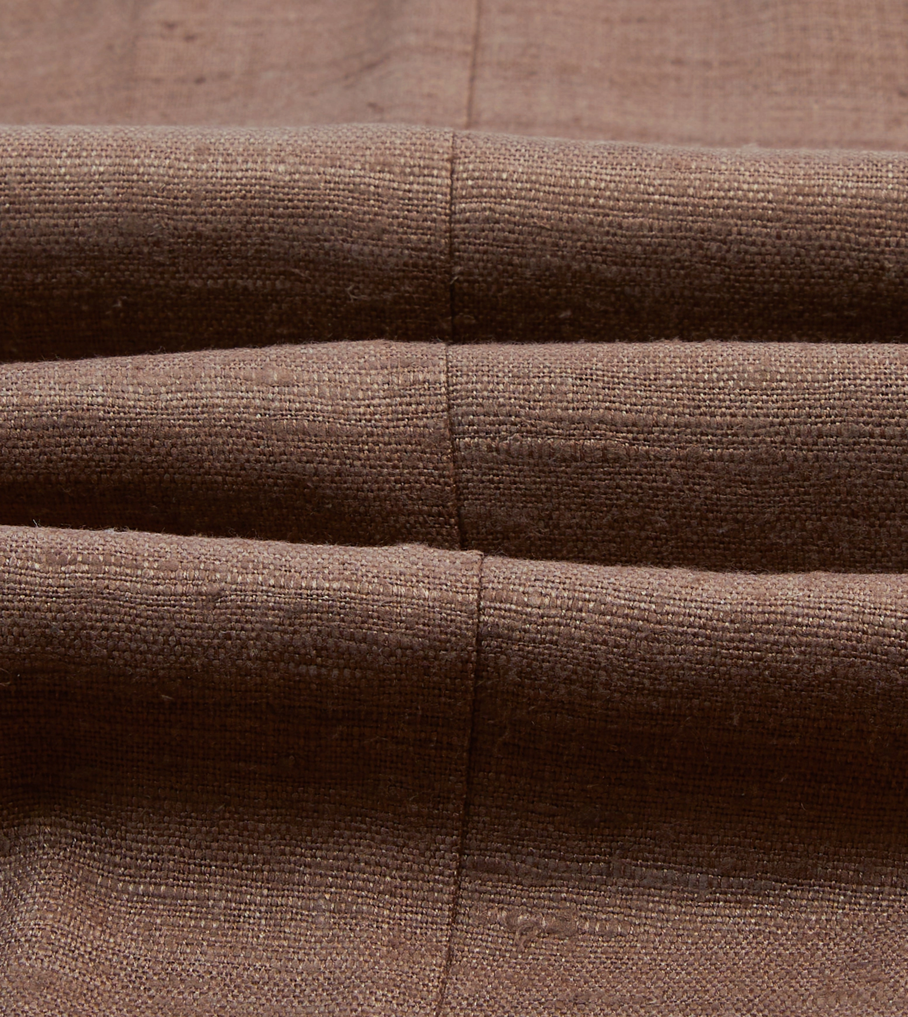 Brown Tussah Silk Double-Breasted Tailored Jacket
