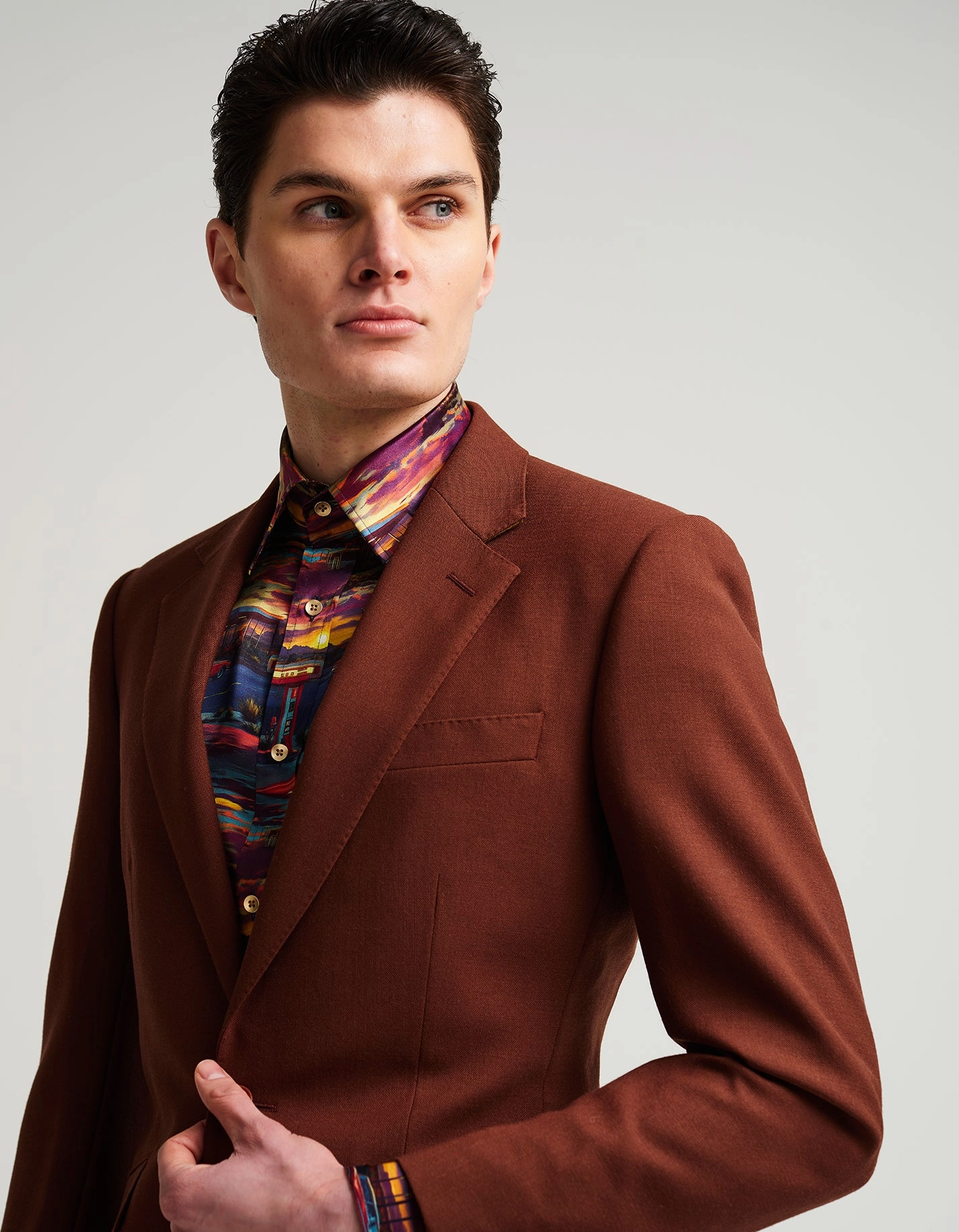 Burnt Orange Wool Suit