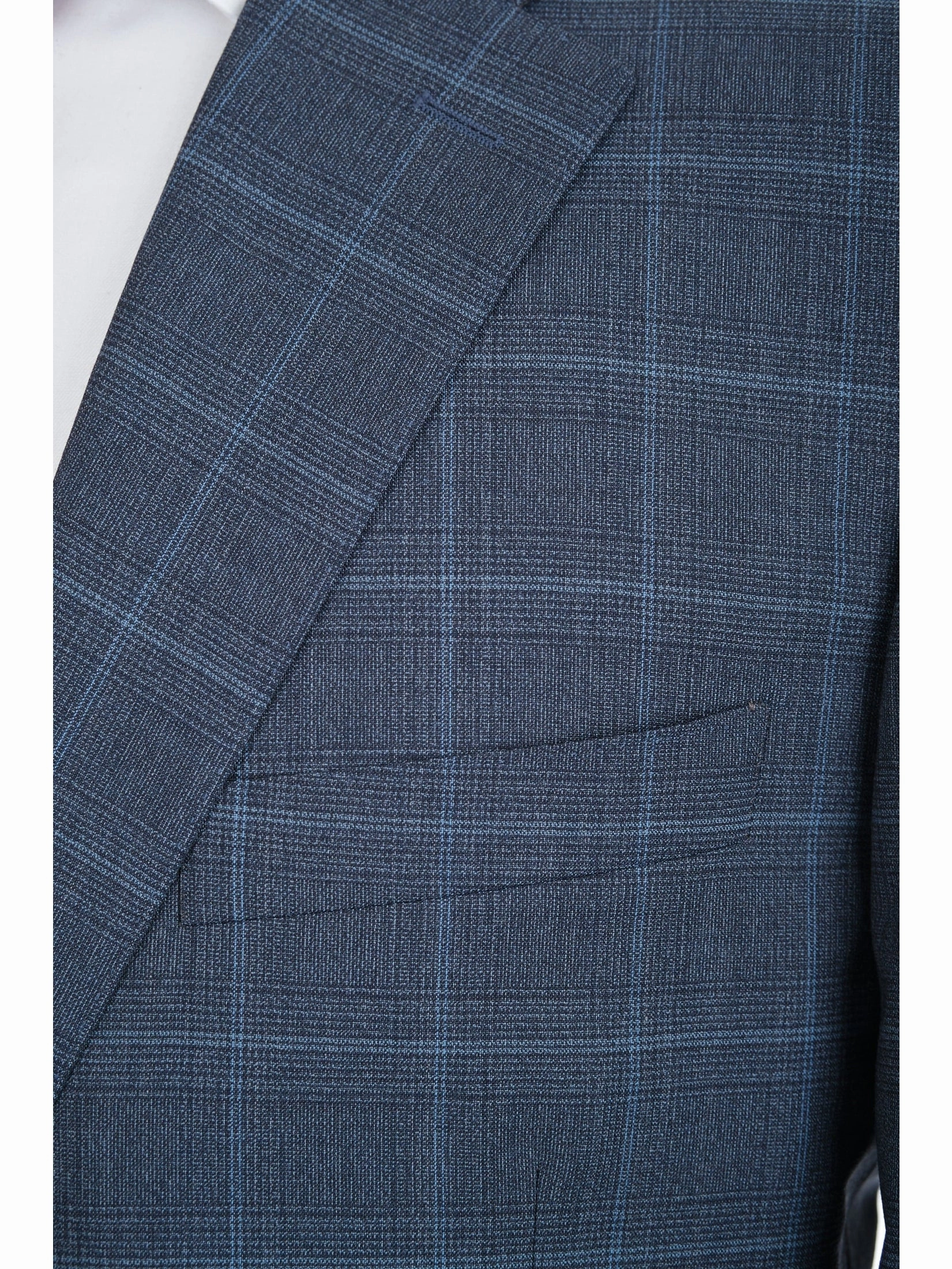 Canali 1934 Mens Blue Plaid 44L Drop 7 100% Wool 2 Piece Suit