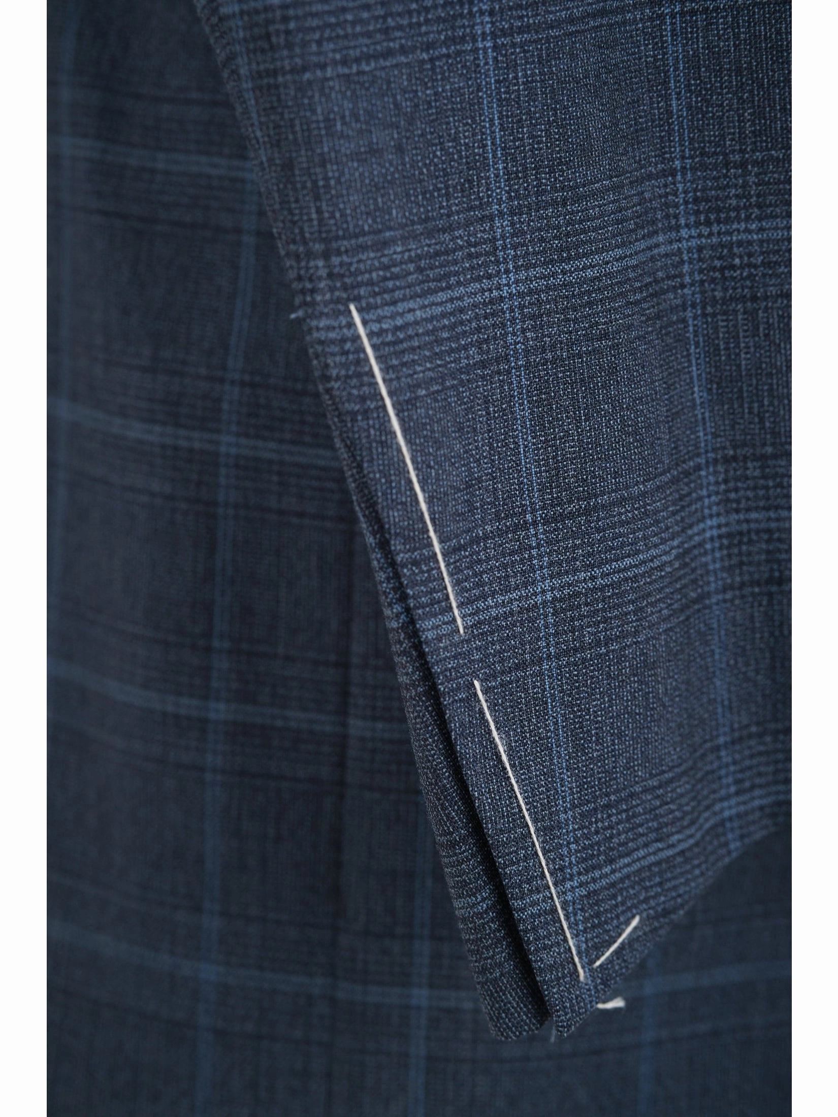 Canali 1934 Mens Blue Plaid 44L Drop 7 100% Wool 2 Piece Suit