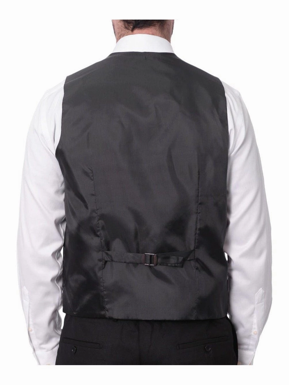 Cemden Mens Slim Fit Solid Black 1-button 3-piece Tuxedo Suit With Shimmer Lapel