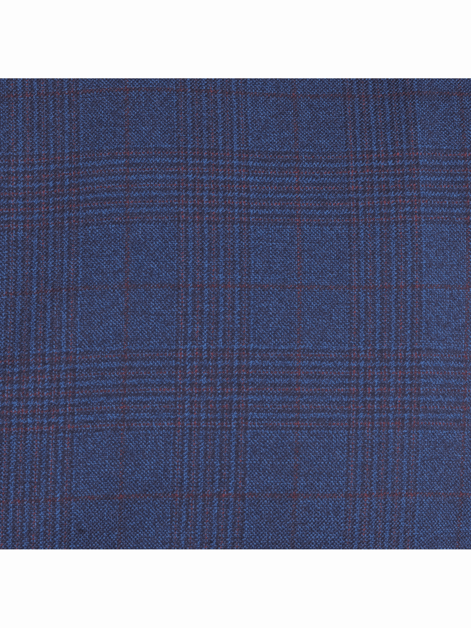Centrion Mens Blue Plaid Regular Fit 100% Wool 2 Button Suit