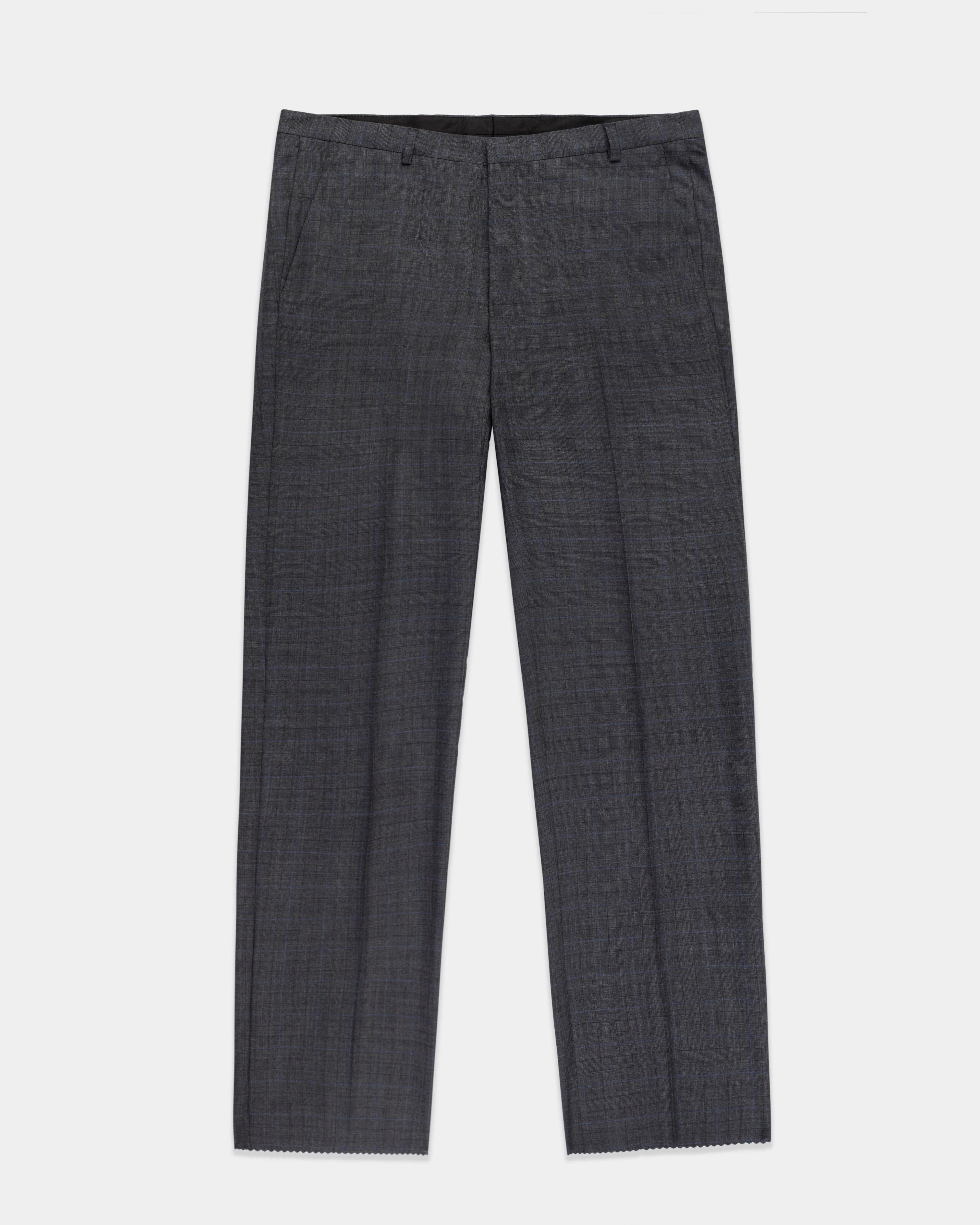 CHARCOAL/BLUE SHADOW PLAID SUIT