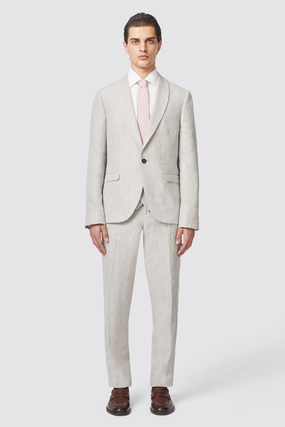 Claremont Slim Fit Stone Linen Suit
