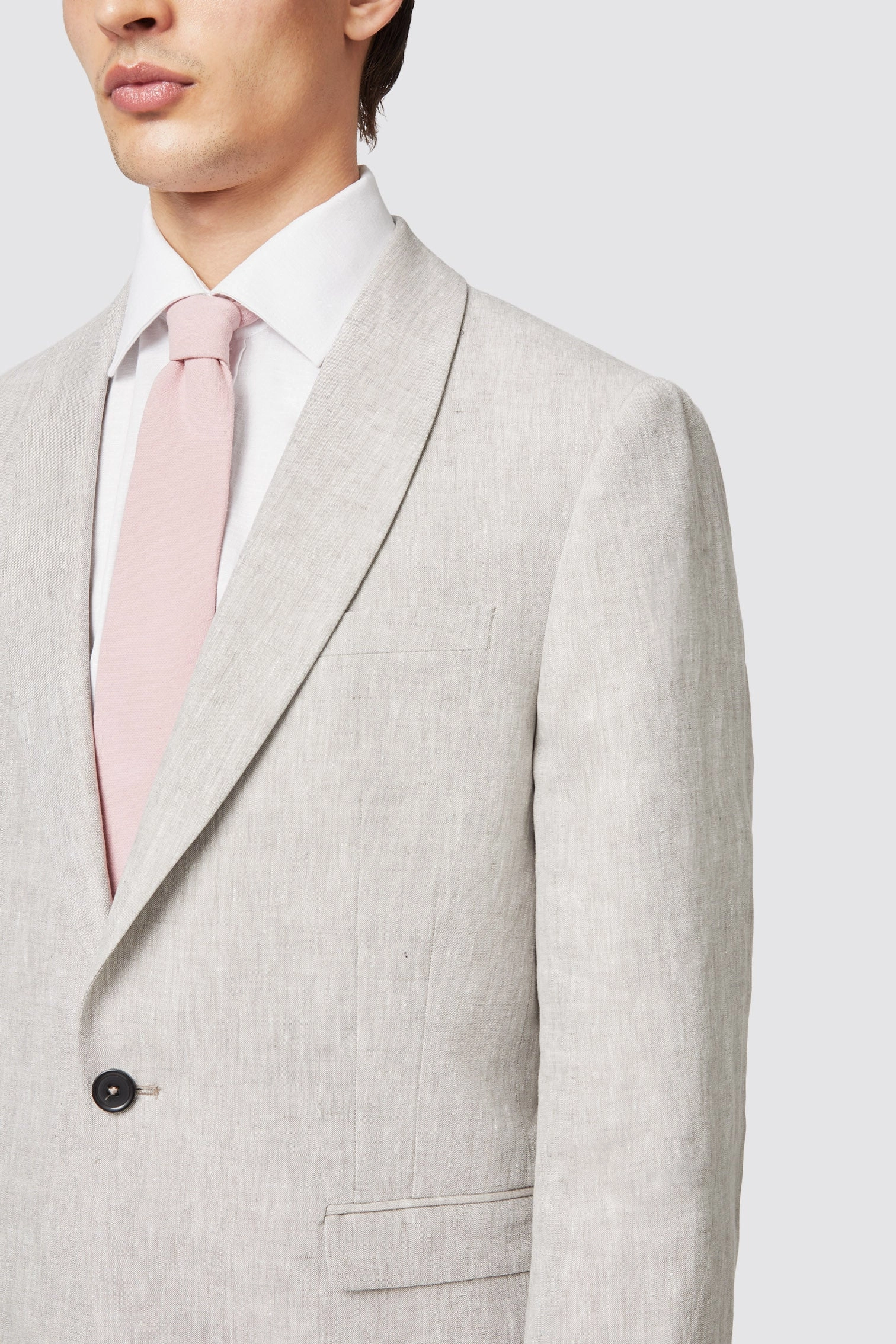 Claremont Slim Fit Stone Linen Suit