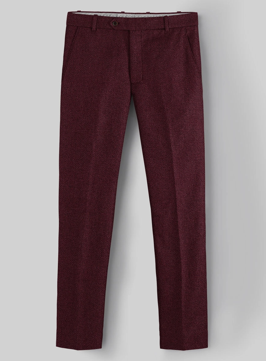 Dark Wine Heavy Tweed Suit