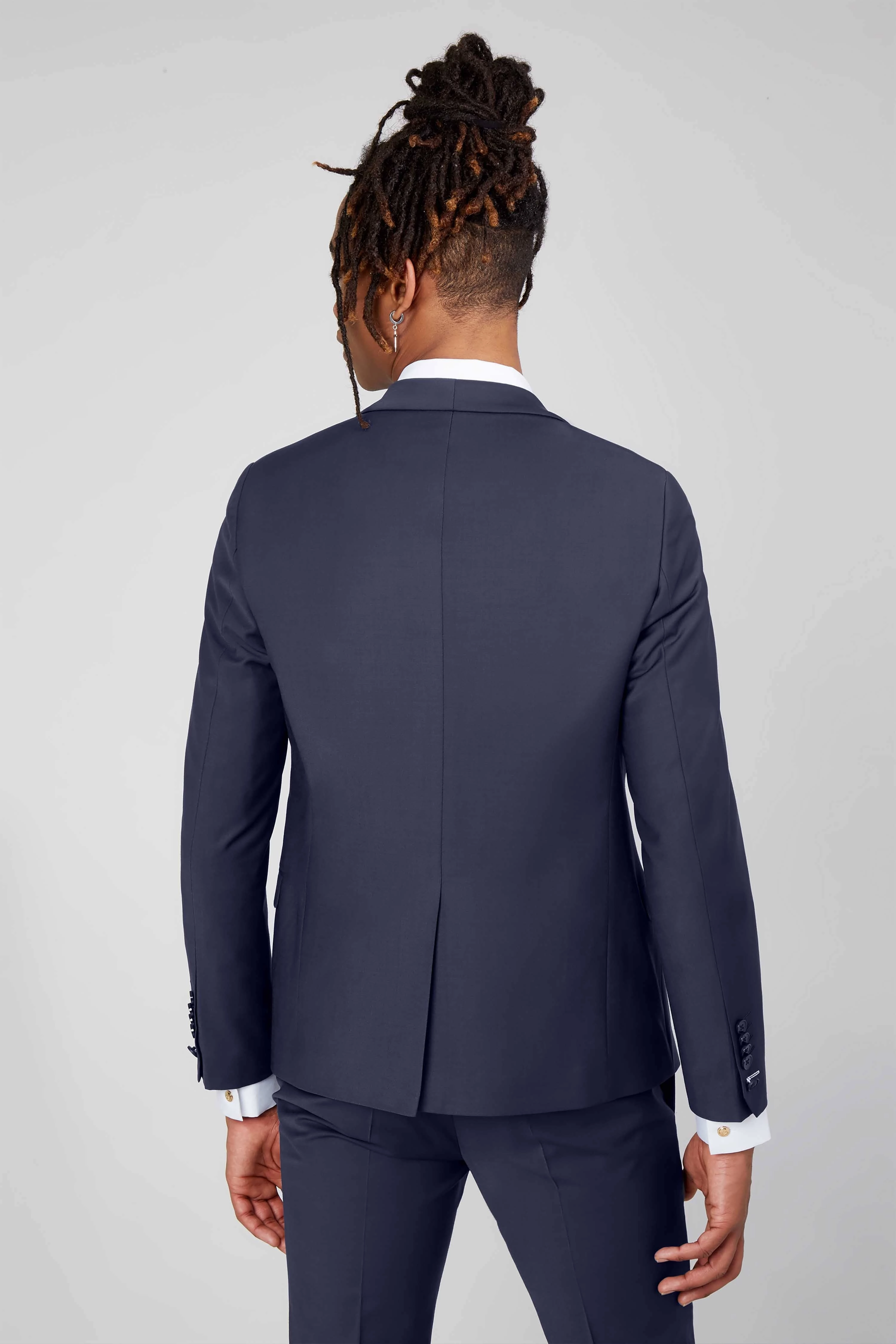 Drake Skinny Fit Navy Wool Suit - ARCHIVE