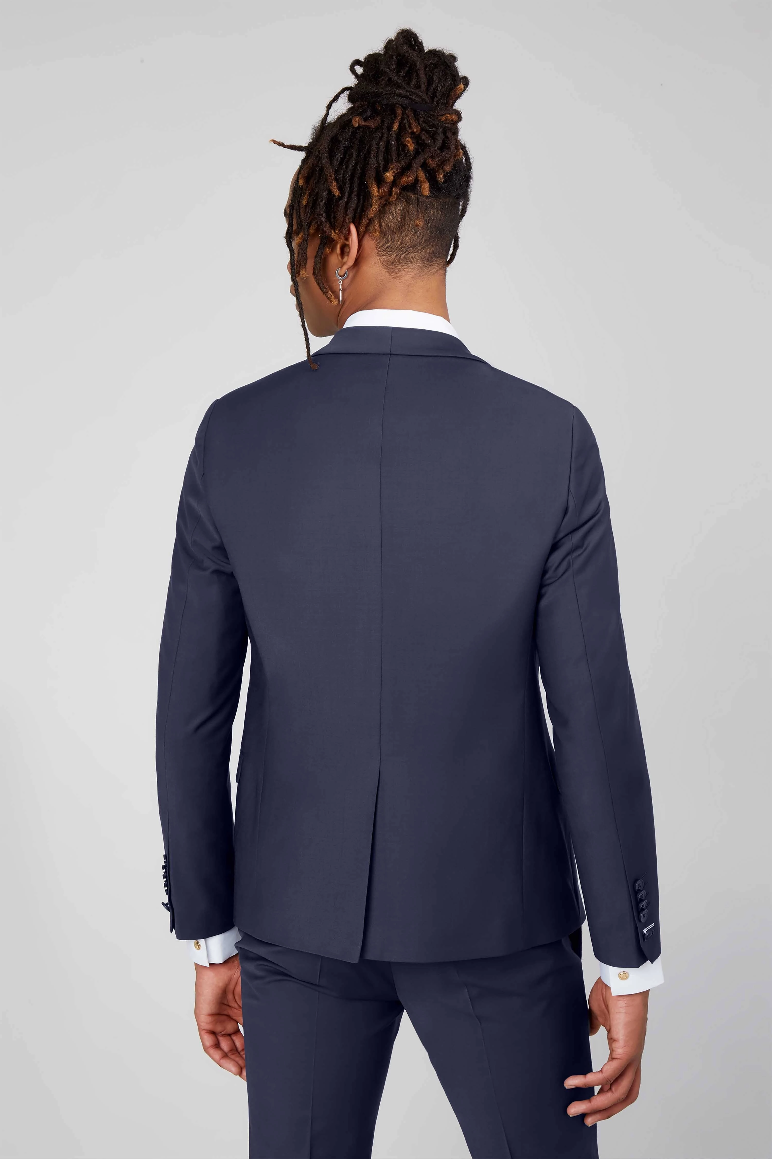 Drake Skinny Fit Navy Wool Suit - ARCHIVE