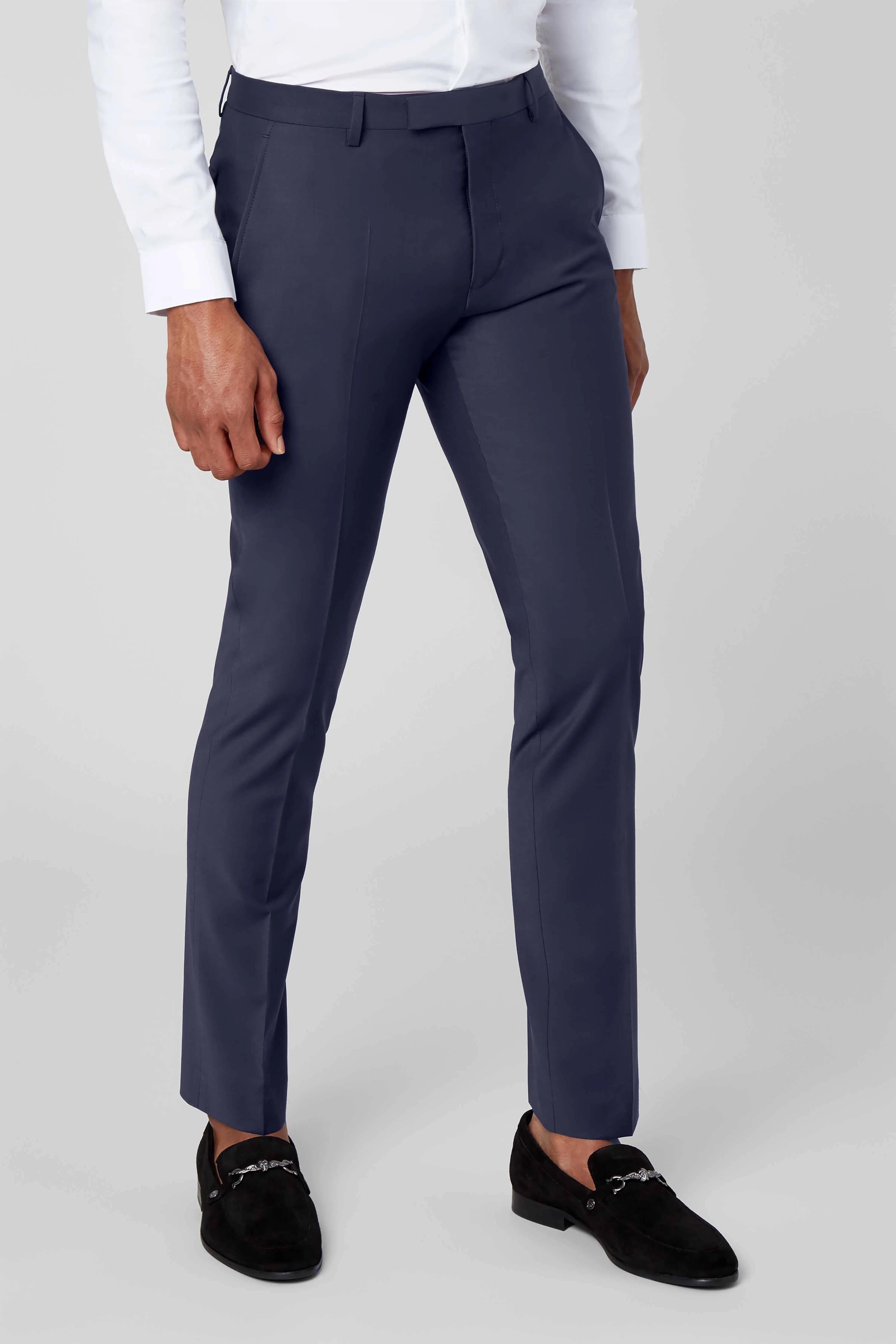 Drake Skinny Fit Navy Wool Suit - ARCHIVE