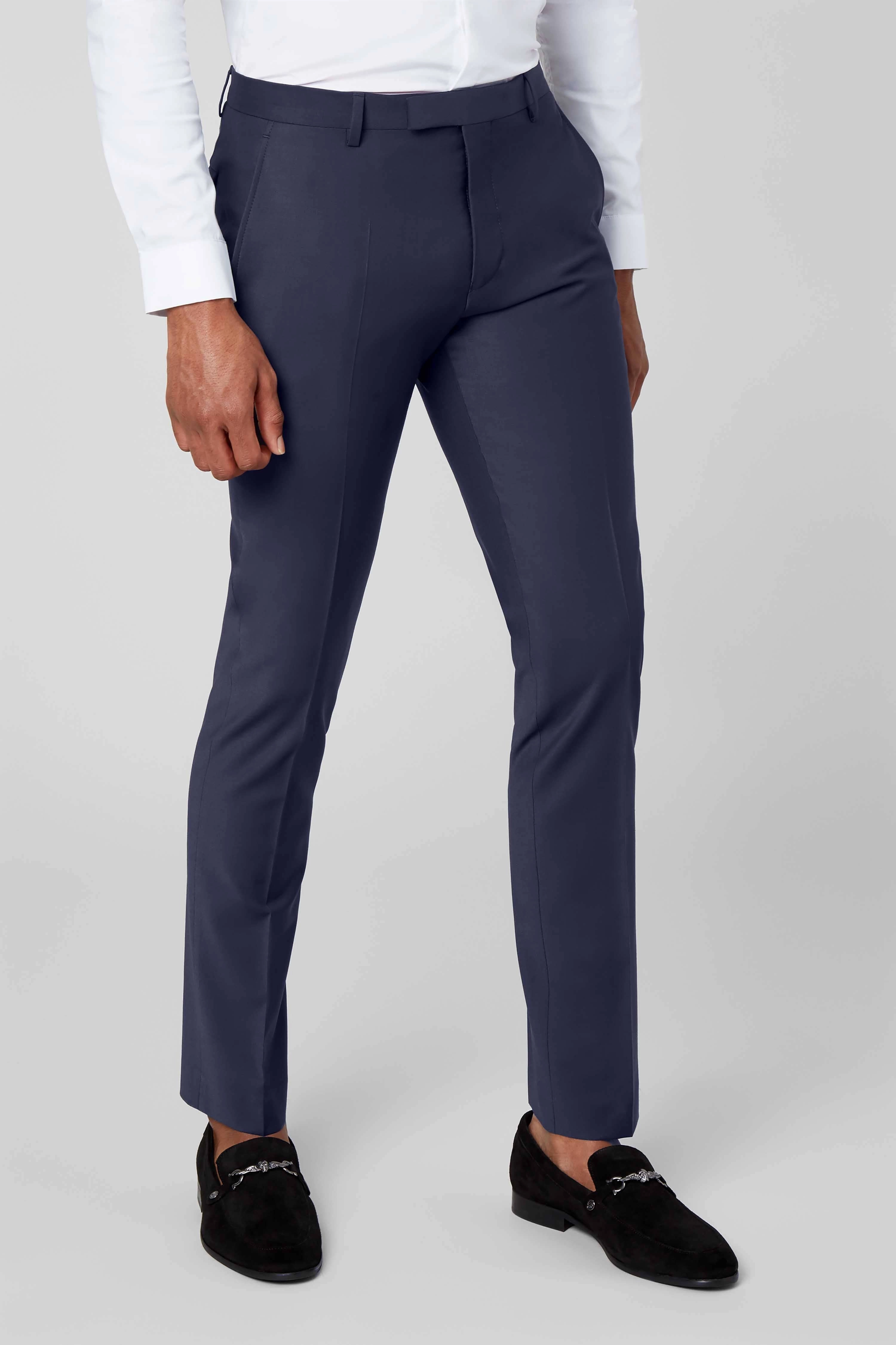 Drake Skinny Fit Navy Wool Suit - ARCHIVE