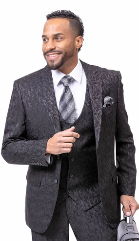 EJ Samuel M2763-BLK Mens Suit