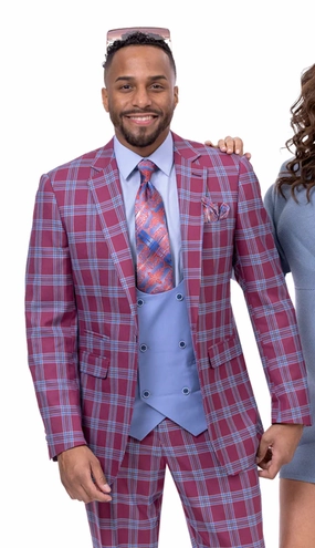 EJ Samuel M2766-RASP Mens Suit