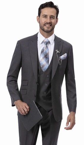 EJ Samuel M2770-CHAR Mens Suit